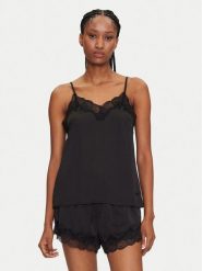 Guess Piżama O5GG03 WH9C2 Czarny. Czarne piżamy damskie Guess, z aplikacjami, z syntetyku, bez ramiączek. Za 219.99 zł.