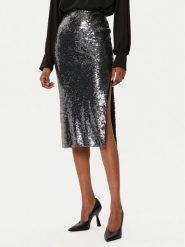 Rinascimento Spódnica midi CFC0019735002 Srebrny Regular Fit. Szare spódnice damskie Rinascimento, xl, bez wzorów, z syntetyku, midi. Za 329.99 zł.