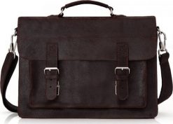 Solome CZEKOLADOWA SKÓRZANA TORBA LISTONOSZKA NA RAMIĘ SOLOME. Brązowe torby na ramię męskie Solome, na ramię. Za 349.00 zł.