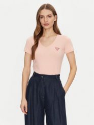 Guess T-Shirt W2YI45 J1314 Pomarańczowy Slim Fit. Brązowe t-shirty damskie Guess, xs, z aplikacjami, z bawełny, bez kołnierzyka, bez ramiączek. Za 79.99 zł.