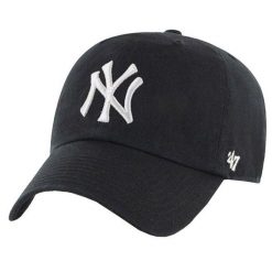 Czapka Z Daszkiem Clean Up MLB New York Yankees. Czarne czapki damskie 47 Brand, bez wzorów, z bawełny. Za 154.99 zł.