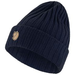 Czapka Fjallraven Byron Hat - dark navy. Niebieskie czapki męskie Fjällräven, bez wzorów, z wełny. Za 189.99 zł.