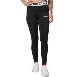 Damskie legginsy Lonsdale Ballinguile. Czarne legginsy damskie Lonsdale, bez wzorów, z bawełny. Za 233.50 zł.