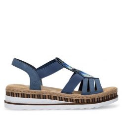 Czółenka Rieker. Białe czółenka damskie Rieker, bez wzorów, bez obcasa, bez zapięcia. Za 319.99 zł.