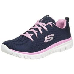 Skechers Graceful Buty Sportowe Damskie. Niebieskie obuwie sportowe damskie Skechers, bez wzorów, z materiału, bez zapięcia, trekkingowe. W wyprzedaży za 256.20 zł.