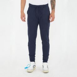 Mężczyzna Spodnie fitness fiondo niebieskie. Niebieskie spodnie sportowe męskie Legea, m, bez wzorów, na fitness i siłownię. Za 100.00 zł.