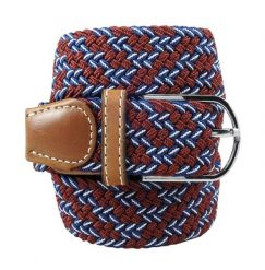 Pasek Elastyczny, Brązowo-Granatowy Pleciony, do Spodni, Casualowy, Parciany -ALTIES. Brązowe paski męskie Alties, z elastanu. Za 59.00 zł.