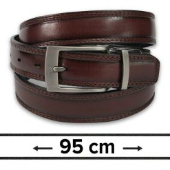 Pasek Dwustronny do Spodni, Czarno-Brązowy, 95 cm, Elegancki, Męski, Skórzany -ZET. Brązowe paski męskie Zet, ze skóry, eleganckie. Za 89.00 zł.