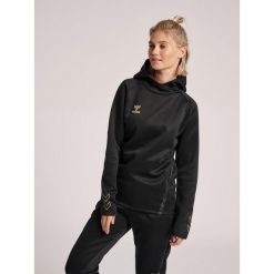 Damska bluza z kapturem Hummel Cima XK. Czarne bluzy damskie Hummel, xs, bez wzorów, z dresówki, klasyczne, bez ramiączek, z kapturem. Za 241.40 zł.