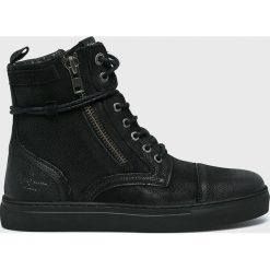 Pepe Jeans - Buty. Czarne botki męskie Pepe Jeans, bez wzorów, z jeansu, casualowe, bez obcasa, bez zapięcia. W wyprzedaży za 539.90 zł.