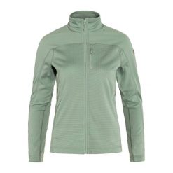 Bluza polarowa damska Fjällräven Abisko Lite Fleece. Zielone bluzy damskie Fjällräven, na zimę, s, bez wzorów, z polaru, sportowe, bez ramiączek, bez kaptura. Za 369.99 zł.