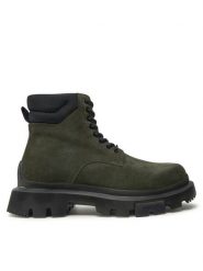 Hugo Trapery Fabyan 50528995 Zielony. Zielone buty zimowe męskie Hugo, bez wzorów, ze skóry, bez obcasa, bez zapięcia. Za 629.99 zł.