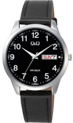 Zegarek męski QQ C32A-008P czarny. Czarne zegarki męskie Q&Q, bez wzorów. Za 189.00 zł.