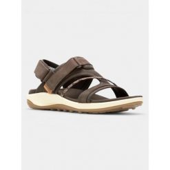 Sandały damskie Merrell Terran 4 Backstrap. Brązowe sandały damskie Merrell, bez wzorów, z materiału, bez obcasa, bez zapięcia. Za 429.00 zł.