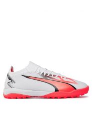 Puma Buty do piłki nożnej Ultra Match Tt 107521 01 Biały. Białe buty sportowe męskie Puma, bez wzorów, ze skóry, bez zapięcia. Za 224.99 zł.