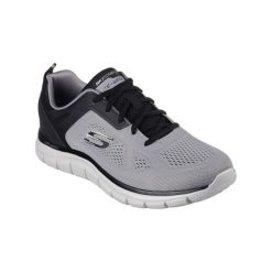 Buty treningowe męskie Skechers Track broader. Szare buty sportowe męskie Skechers, bez wzorów, z materiału, bez zapięcia. Za 372.00 zł.
