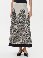 Luisa Spagnoli Spódnica trapezowa Terra 541990 Écru Regular Fit. Czarne spódnice damskie Luisa Spagnoli, m, bez wzorów, z syntetyku, trapezowe. Za 929.99 zł.