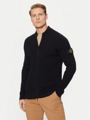 Stone Island Kardigan 8115519C2 Granatowy Regular Fit. Niebieskie swetry męskie Stone Island, m, bez wzorów, z wełny, bez kołnierzyka, bez ramiączek. Za 1,599.00 zł.