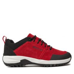 Trekkingi Alpina. Czerwone buty zimowe męskie Alpina, bez wzorów, bez obcasa, bez zapięcia. Za 269.99 zł.