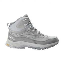 Buty trekkingowe męskie Jack Wolfskin Cyrox Texapore Mid. Szare buty zimowe męskie Jack Wolfskin, bez wzorów, z materiału, za kostkę, bez obcasa, bez zapięcia. Za 839.00 zł.