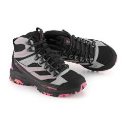 Buty trekkingowe wysokie damskie Alpine Pro Wadune Vibram. Szare obuwie trekkingowe damskie Alpine Pro, bez zapięcia. W wyprzedaży za 499.00 zł.