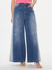 Please Jeansy P2V3EH0NOX Niebieski Wide Fit. Niebieskie jeansy damskie Please, bez wzorów, z bawełny. Za 359.99 zł.