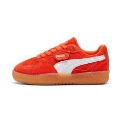 Sneakersy damskie Puma Palermo Moda Vintage. Czerwone obuwie sportowe damskie Puma, bez wzorów, bez zapięcia, trekkingowe. W wyprzedaży za 179.00 zł.