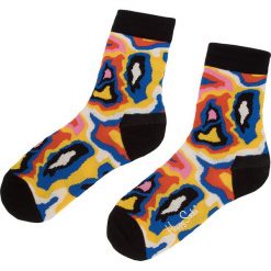 Skarpety Wysokie Unisex HAPPY SOCKS - MRI1001-2000 Czarny Kolorowy. Czarne skarpetki damskie Happy Socks, bez wzorów, z bawełny. Za 34.90 zł.