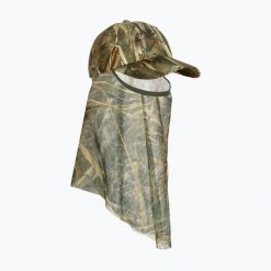 Czapka z daszkiem z moskitierą Pinewood Furudal Camou Net Cap. Brązowe czapki damskie Pinewood, bez wzorów, sportowe. Za 109.99 zł.