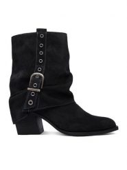 G-STAR Kowbojki CEO-59132-01R Czarny. Czarne botki damskie G-Star, bez wzorów, ze skóry, retro, bez obcasa, na słupku, bez zapięcia. Za 399.99 zł.