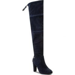 Muszkieterki BIG STAR - Y274226 Navy. Niebieskie kozaki damskie BIG STAR, bez wzorów, z materiału, bez obcasa, na obcasie, bez zapięcia. W wyprzedaży za 199.00 zł.