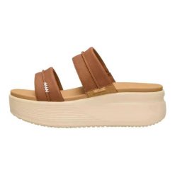 HeyDude Damskie Sandały Austin Slide Classic. Brązowe sandały damskie Hey dude, bez wzorów, z materiału, bez obcasa, bez zapięcia. Za 259.00 zł.