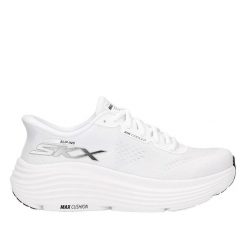 Buty do biegania Damskie Skechers. Białe obuwie sportowe damskie Skechers, bez wzorów, bez zapięcia, do biegania. Za 409.99 zł.