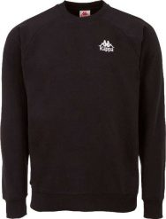 Kappa Kappa Taule Sweatshirt 705421-19-4006 czarne L. Czarne bluzy męskie Kappa, l, bez wzorów, bez ramiączek, bez kaptura. Za 100.42 zł.