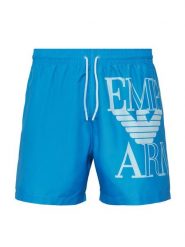 Emporio Armani Szorty kąpielowe EM000583 AF20434 UB025 Niebieski Regular Fit. Niebieskie kąpielówki męskie Emporio Armani, bez wzorów, z syntetyku. Za 489.99 zł.