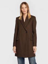 Zadig & Voltaire Płaszcz wełniany Marco WWCO00186 Brązowy Regular Fit. Brązowe płaszcze damskie Zadig & Voltaire, na zimę, xs, bez wzorów, z syntetyku, bez kołnierzyka, bez kaptura. Za 2,649.00 zł.