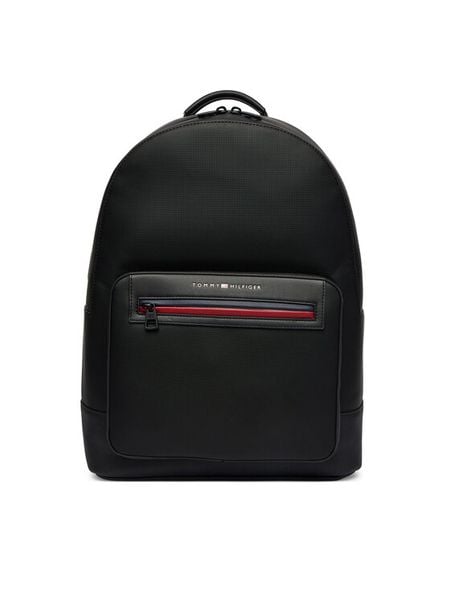 Tommy Hilfiger Plecak Th Foundation Backpack AM0AM14155 Czarny. Czarne plecaki męskie Tommy Hilfiger, bez wzorów, ze skóry. Za 319.99 zł.