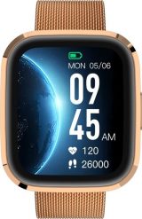 Smartwatch Garett GRC Style Złoty Stalowy. Szare zegarki smartwatch GARETT, bez wzorów. Za 208.45 zł.