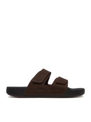 Quiksilver Klapki CEO-RAPID-01 MI08 Brązowy. Brązowe klapki męskie Quiksilver, bez wzorów, z nubiku, bez zapięcia. Za 159.99 zł.