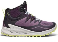 Buty damskie Keen Zionic Mid WP Black Plum/Daiquiri Green. Fioletowe obuwie trekkingowe damskie 909, z materiału, bez zapięcia. Za 594.99 zł.