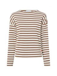 Marie Lund Bluza Kobiety Bawełna biały|brązowy|wielokolorowy, M. Białe bluzy damskie Marie Lund, m, bez wzorów, z bawełny, bez ramiączek, bez kaptura. Za 249.95 zł.