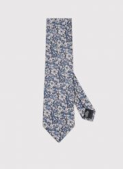PAKO LORENTE - Niebieski krawat w kwiatowy wzór. Niebieskie krawaty i muchy Pako Lorente, bez wzorów, z poliesteru. Za 99.99 zł.