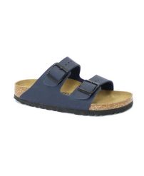 Klapki damskie Birkenstock Arizona. Niebieskie klapki damskie Birkenstock, na lato, bez wzorów, z materiału, bez obcasa, bez zapięcia. Za 501.00 zł.