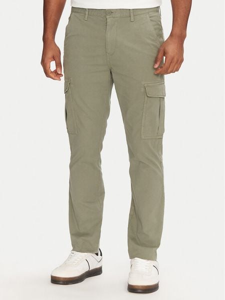 Tommy Jeans Spodnie materiałowe Austin DM0DM20281 Zielony Regular Fit. Zielone spodnie materiałowe męskie Tommy Jeans, bez wzorów, z bawełny. Za 249.99 zł.