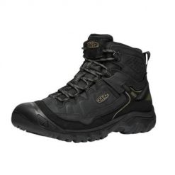 Buty trekkingowe męskie Keen Targhee Iv Mid Wp. Czarne buty zimowe męskie Keen, bez wzorów, z materiału, bez obcasa, bez zapięcia. Za 907.00 zł.