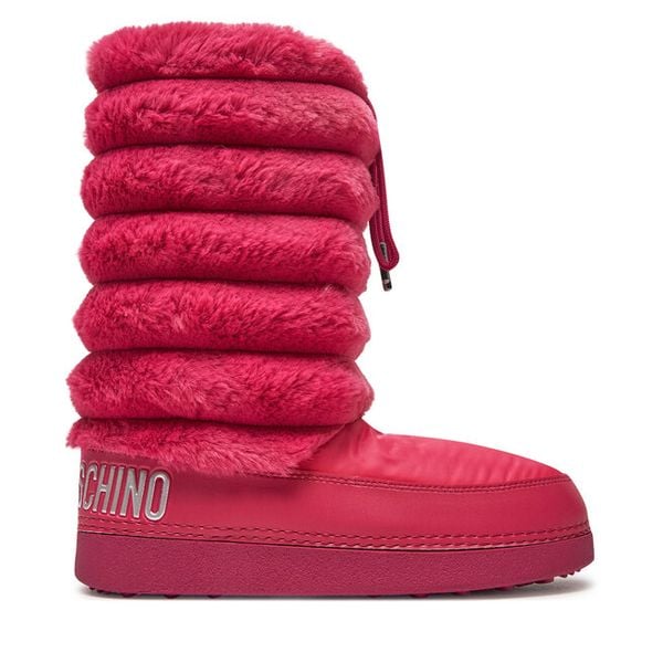 Śniegowce LOVE MOSCHINO. Czerwone śniegowce damskie Love Moschino, bez zapięcia. Za 849.99 zł.