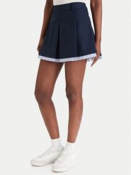 Tommy Jeans Spódnica trapezowa Varsity Pleated DW0DW22758 Granatowy Regular Fit. Niebieskie spódnice damskie Tommy Jeans, xs, bez wzorów, z jeansu, trapezowe. Za 489.99 zł.