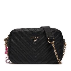 Torebka Guess. Czarne torebki do ręki damskie Guess, z aplikacjami, bez dodatków. Za 229.99 zł.