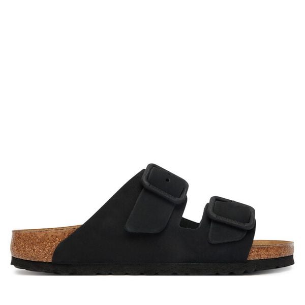 Klapki Birkenstock. Czarne klapki damskie Birkenstock, bez wzorów, bez obcasa, bez zapięcia. Za 511.99 zł.