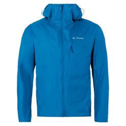 Kurtka turystyczna VAUDE Scopi. Niebieskie kurtki sportowe męskie Vaude, na lato, m, bez wzorów, z materiału, bez kaptura, do biegania. Za 593.80 zł.